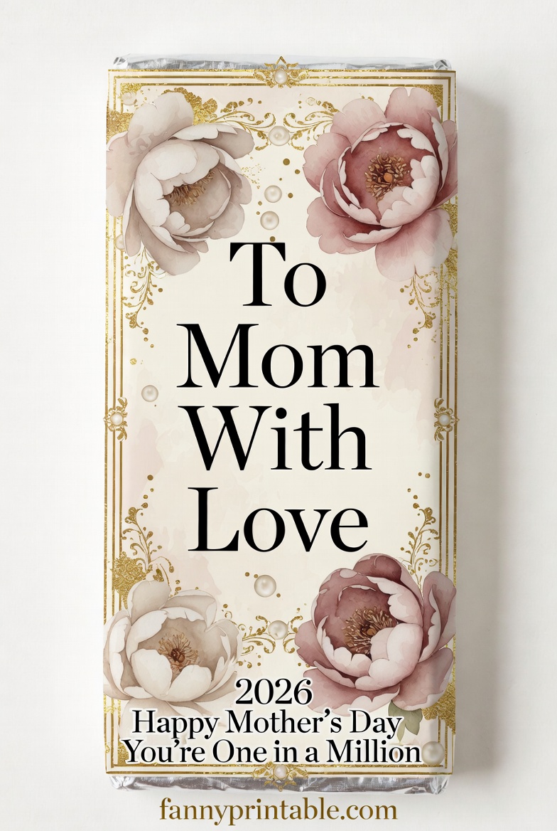 Free Printable Mothers Day Candy Bar Wrappers 2 1 Free Printable Mother's Day Candy Bar Wrappers (2)