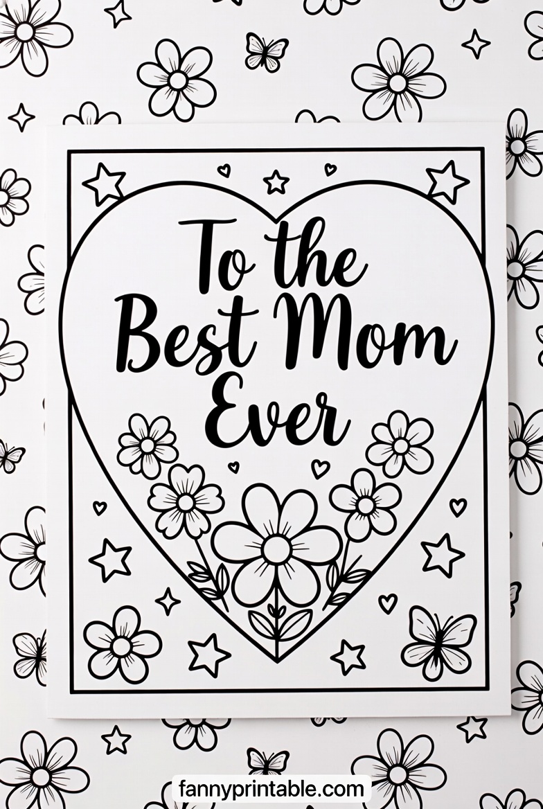 Free Printable Mother's Day Card Coloring Page (4)