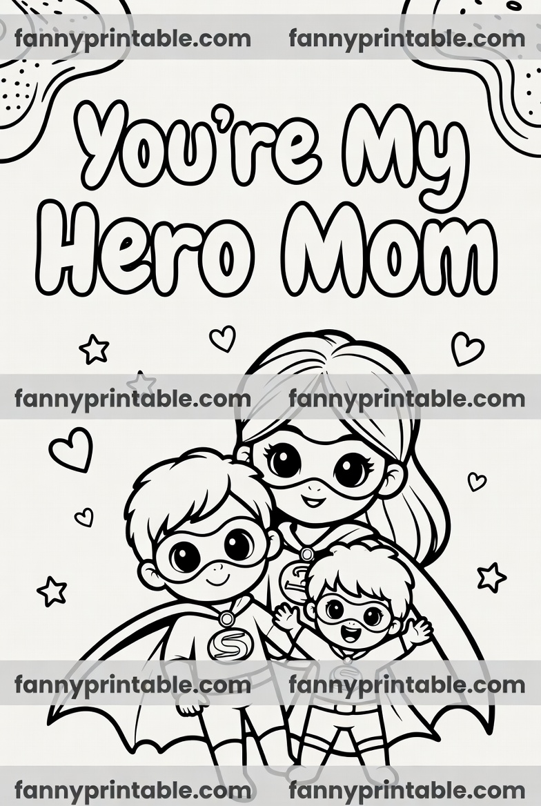 Free Printable Mother's Day Card For Kids To Color (1)