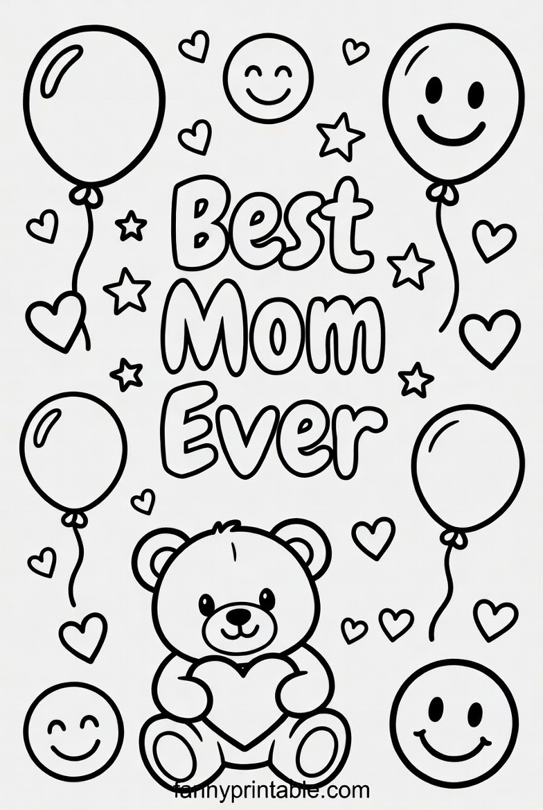 Free Printable Mother's Day Card For Kids To Color (4)