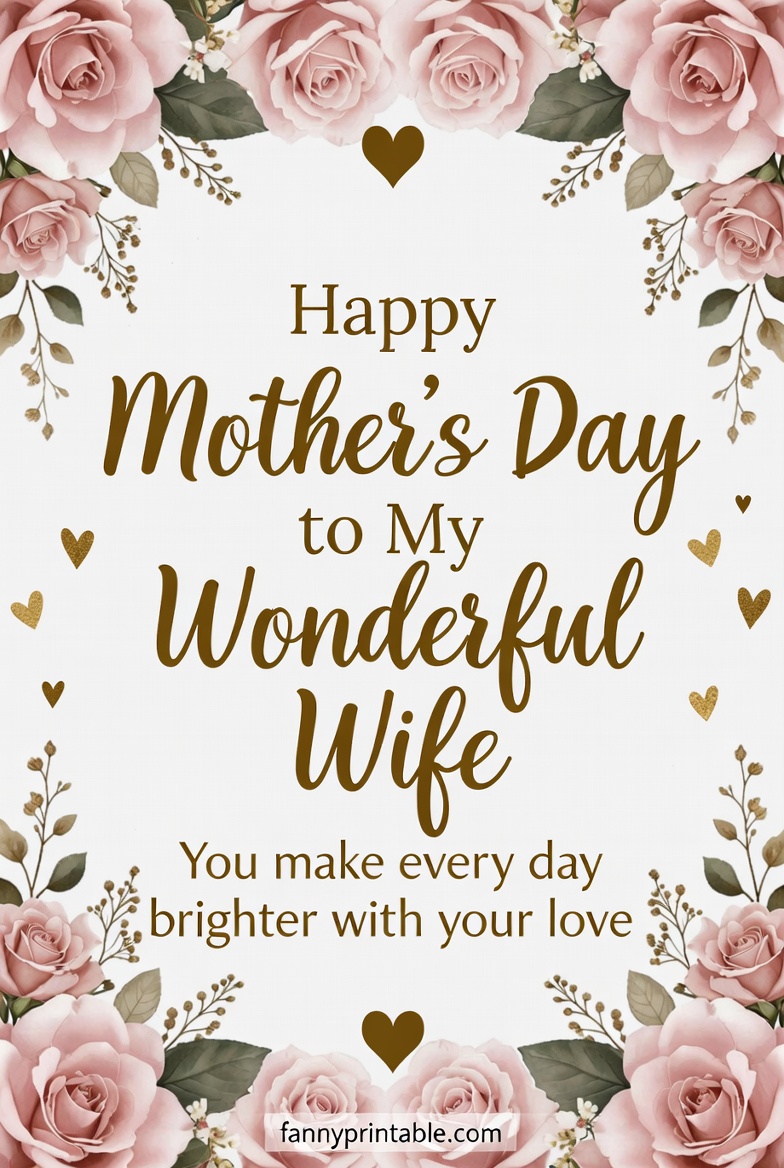 Free Printable Mother's Day Card For Wife (4)