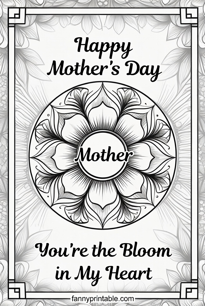 Free Printable Mother's Day Card To Color - Fanny Printable (1)