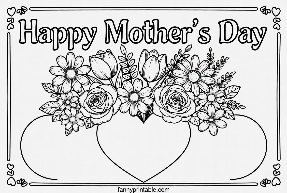 Free Printable Mother's Day Coloring Card (2)