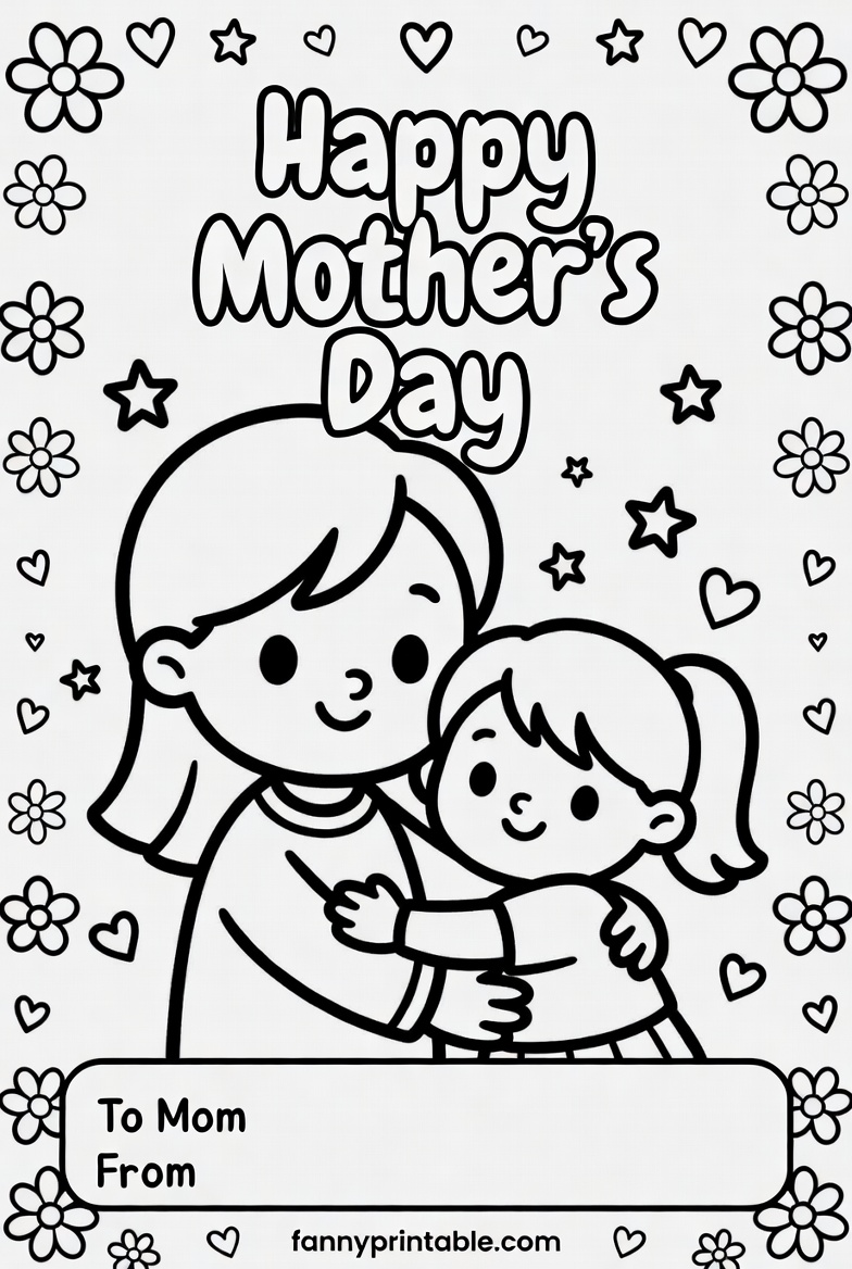 Free Printable Mother's Day Coloring Card (3)