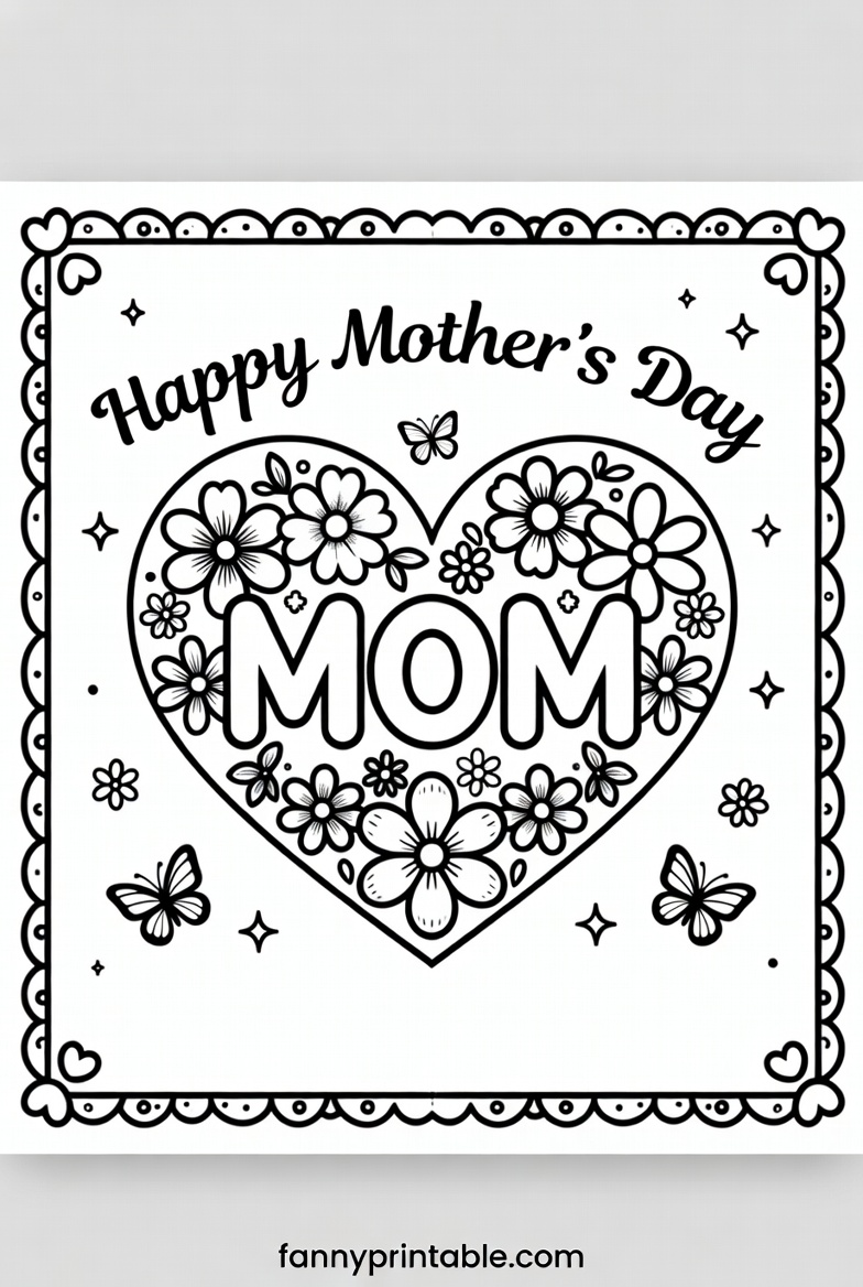 Free Printable Mother's Day Coloring Card (4)
