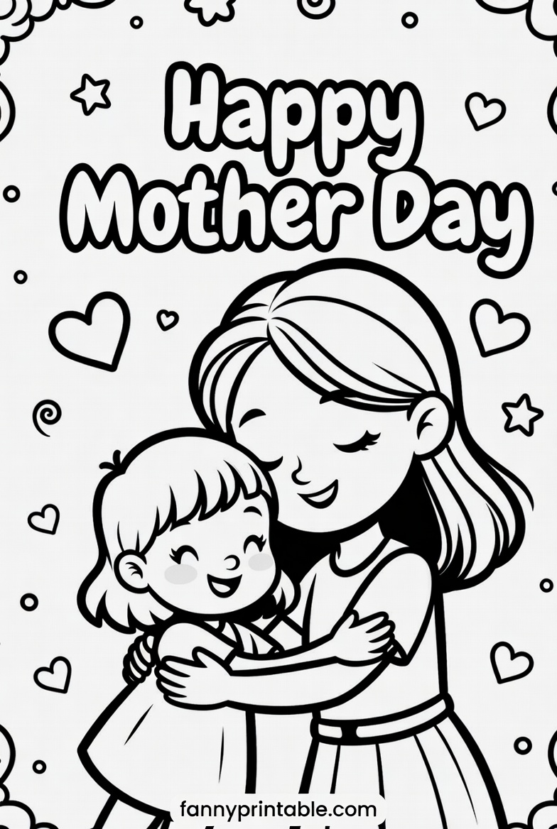 Free Printable Mother's Day Coloring Pages - Fanny Printable (4)