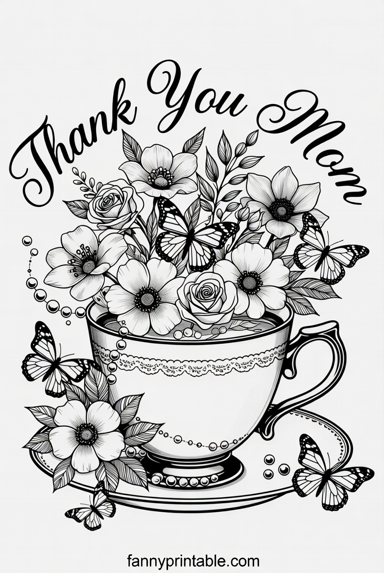Free Printable Mother's Day Coloring Pages For Adults (1)