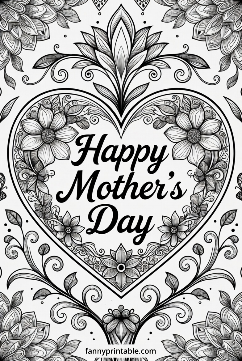 Free Printable Mother's Day Coloring Pages For Adults (3)