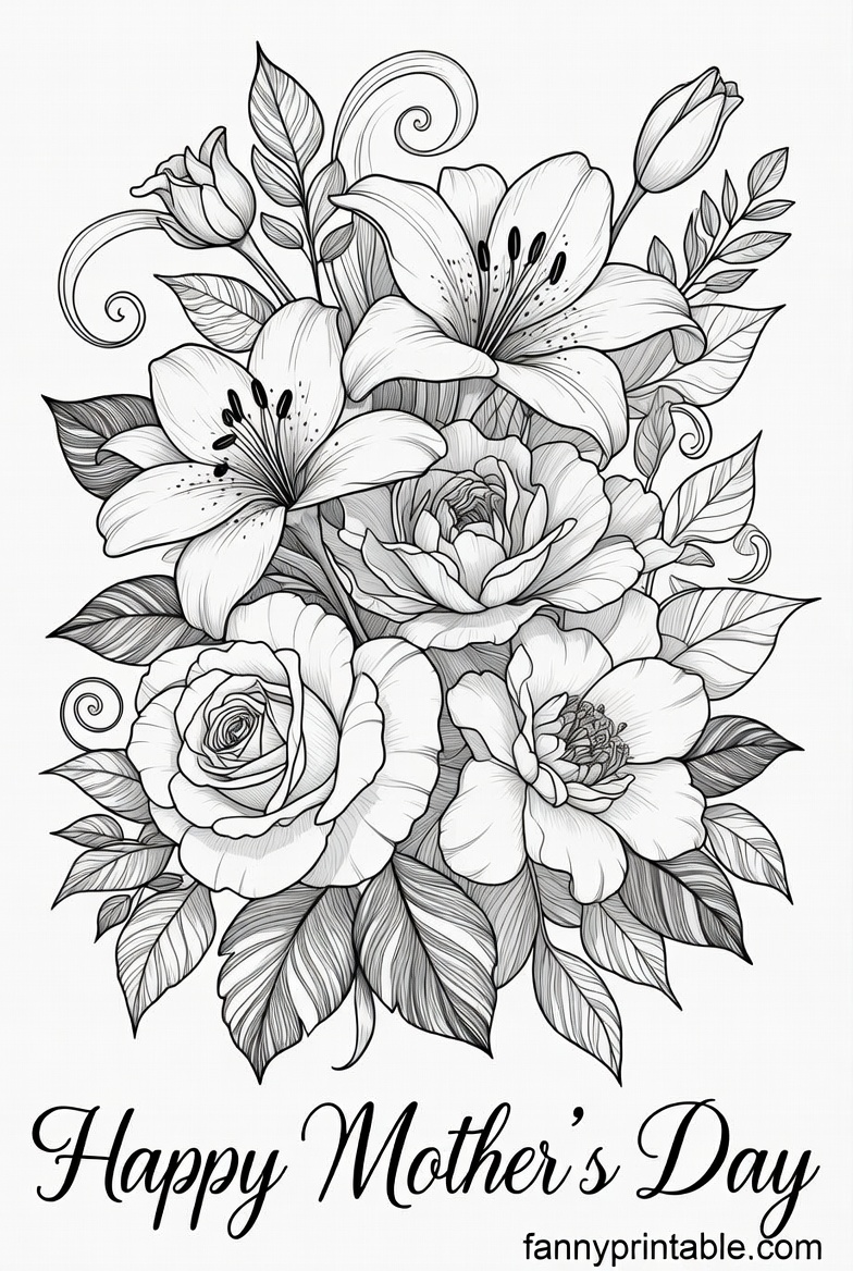 Free Printable Mother's Day Coloring Pages For Adults (4)