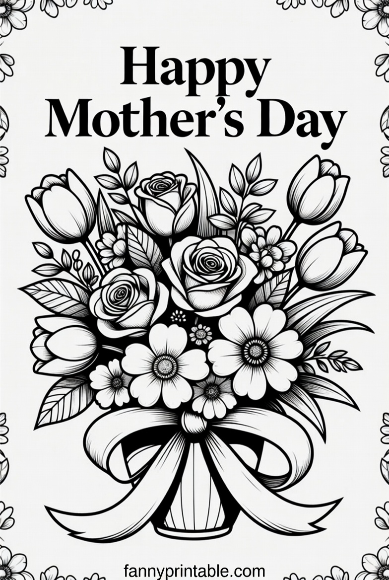 Free Printable Mother's Day Colouring Sheets (2)