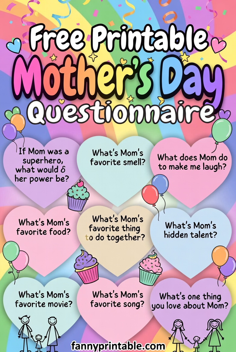 Free Printable Mother's Day Questionnaire - Fanny Printable (2)