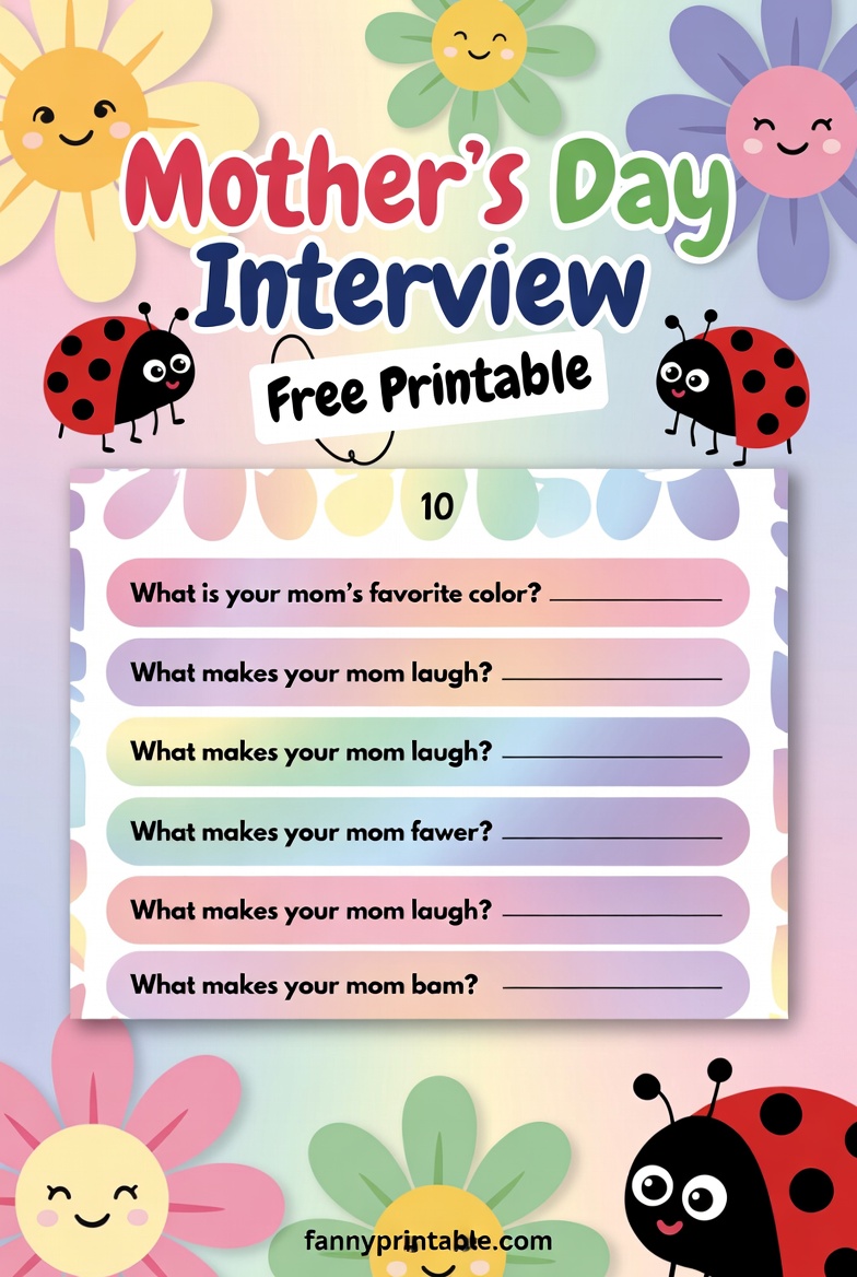 Free Printable Mother's Day Questions - Fanny Printable (2)