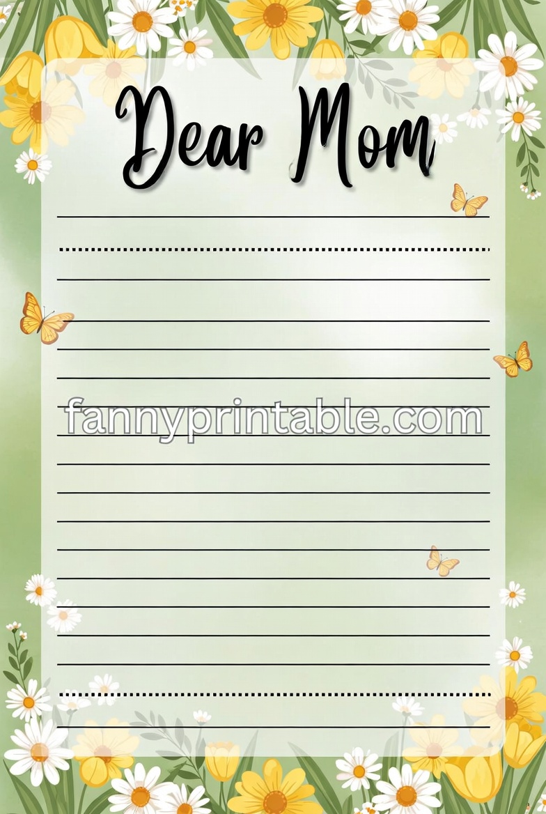 Free Printable Mothers Day Writing Paper 1 Free Printable Mother's Day Writing Paper (1)