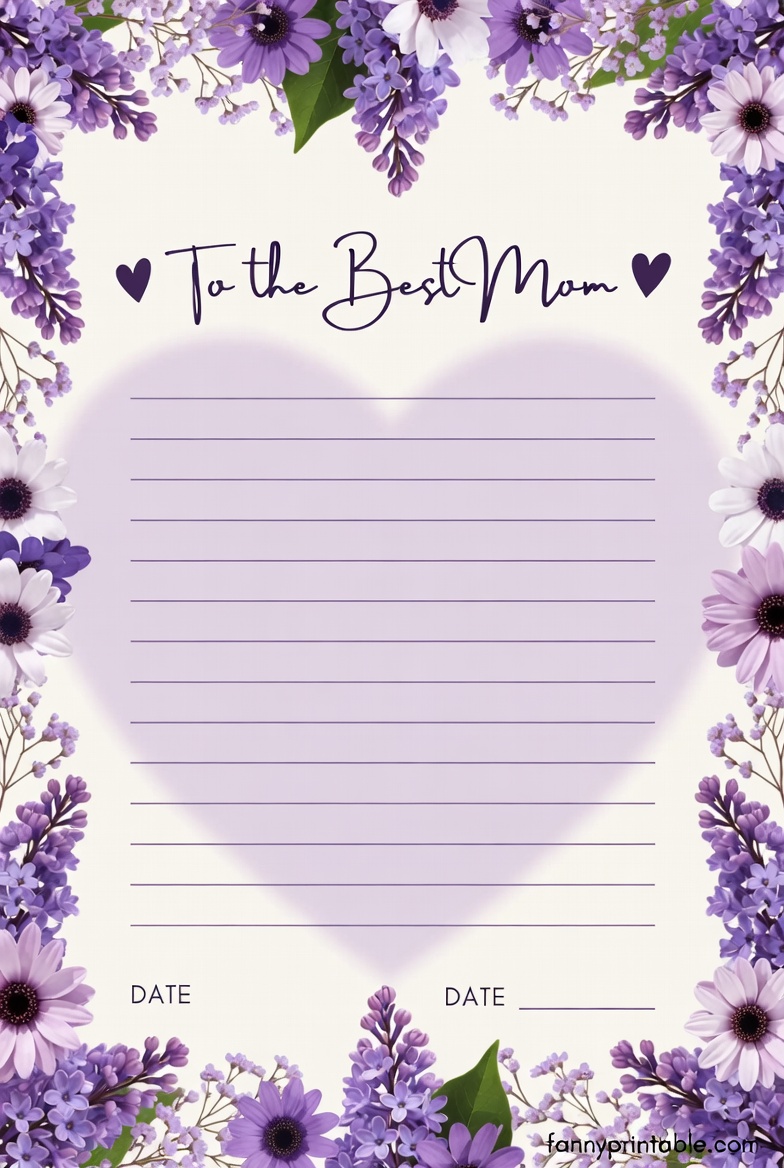 Free Printable Mothers Day Writing Paper 3 Free Printable Mother's Day Writing Paper (3)