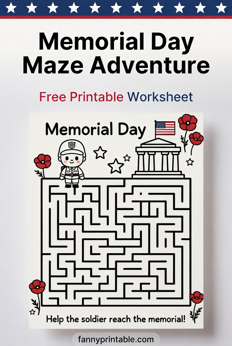 Free Printable Worksheets For Memorial Day - FannyPrintable.Com (3)