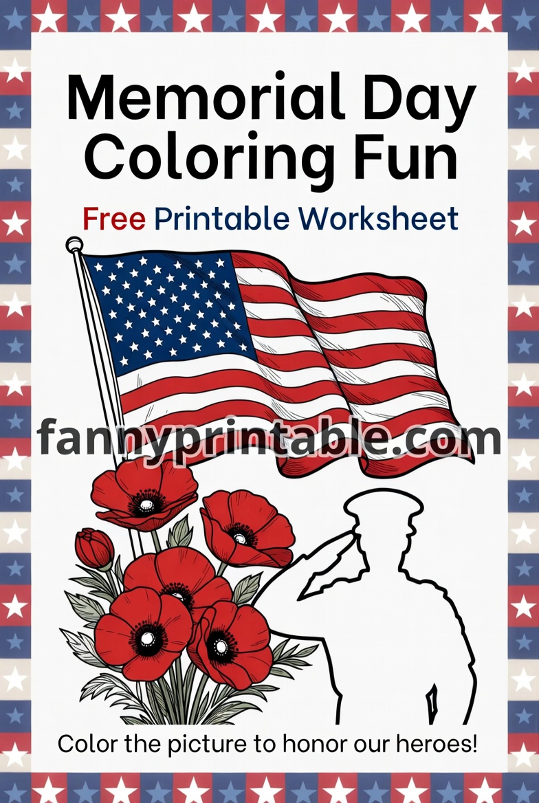 Free Printable Worksheets For Memorial Day - FannyPrintable.Com (4)