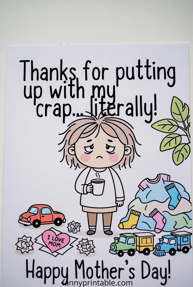Funny Mother's Day Card - Fanny Printable (2)