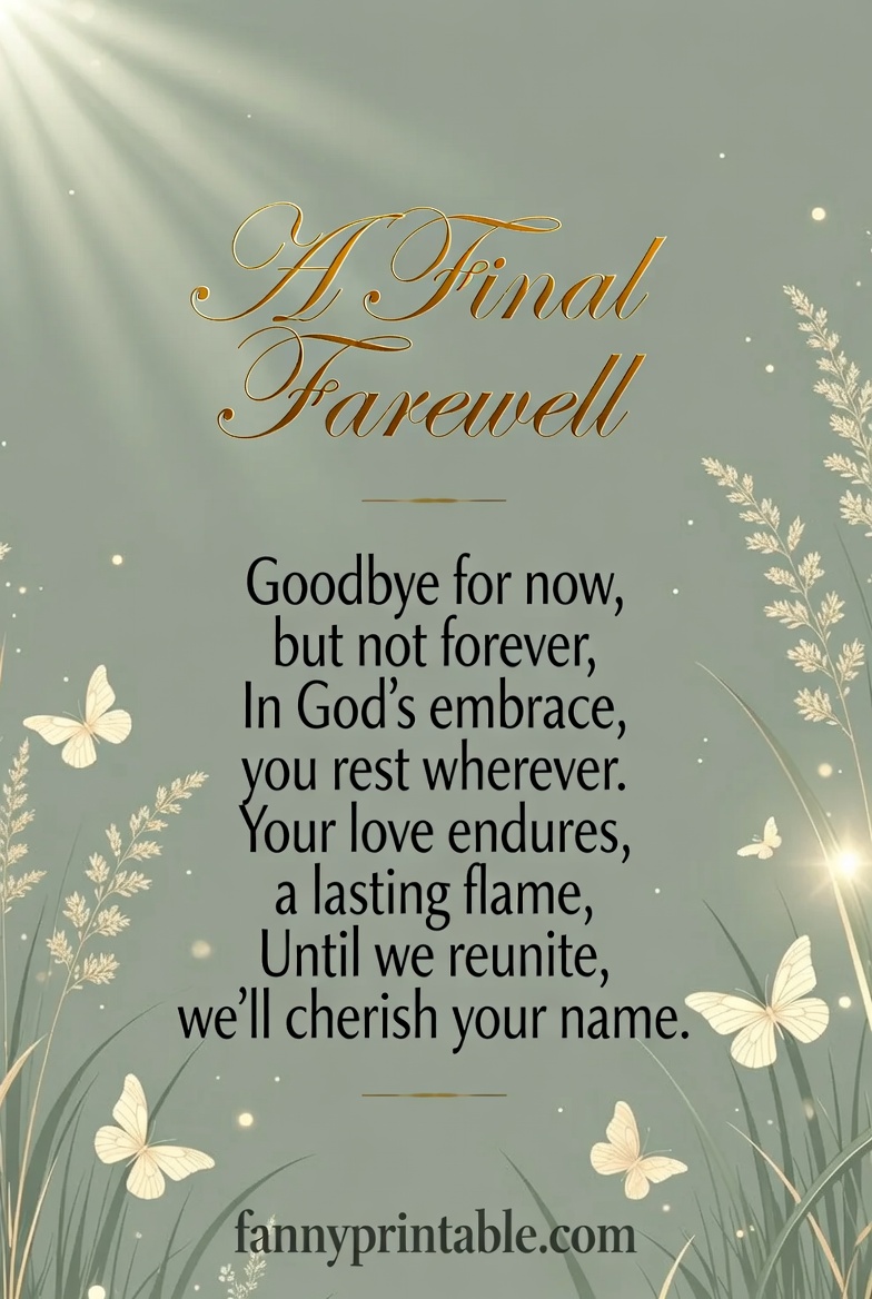 Goodbye Memorial Card Poems for a Final Farewell FannyPrintable 1 Goodbye Memorial Card Poems for a Final Farewell FannyPrintable (1)