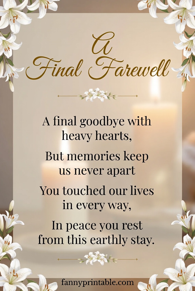 Goodbye Memorial Card Poems for a Final Farewell FannyPrintable 2 Goodbye Memorial Card Poems for a Final Farewell FannyPrintable (2)