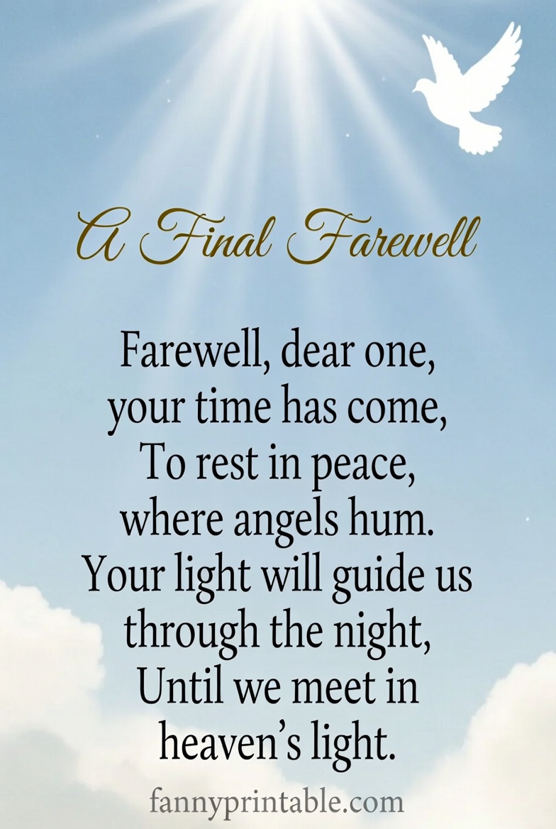 Goodbye Memorial Card Poems for a Final Farewell FannyPrintable 3 Goodbye Memorial Card Poems for a Final Farewell FannyPrintable (3)