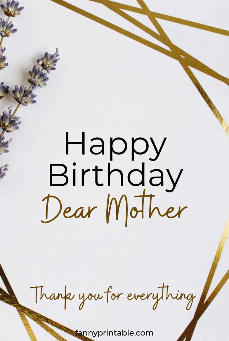 Happy Birthday Mother Card Printable - Fanny Printable (4)