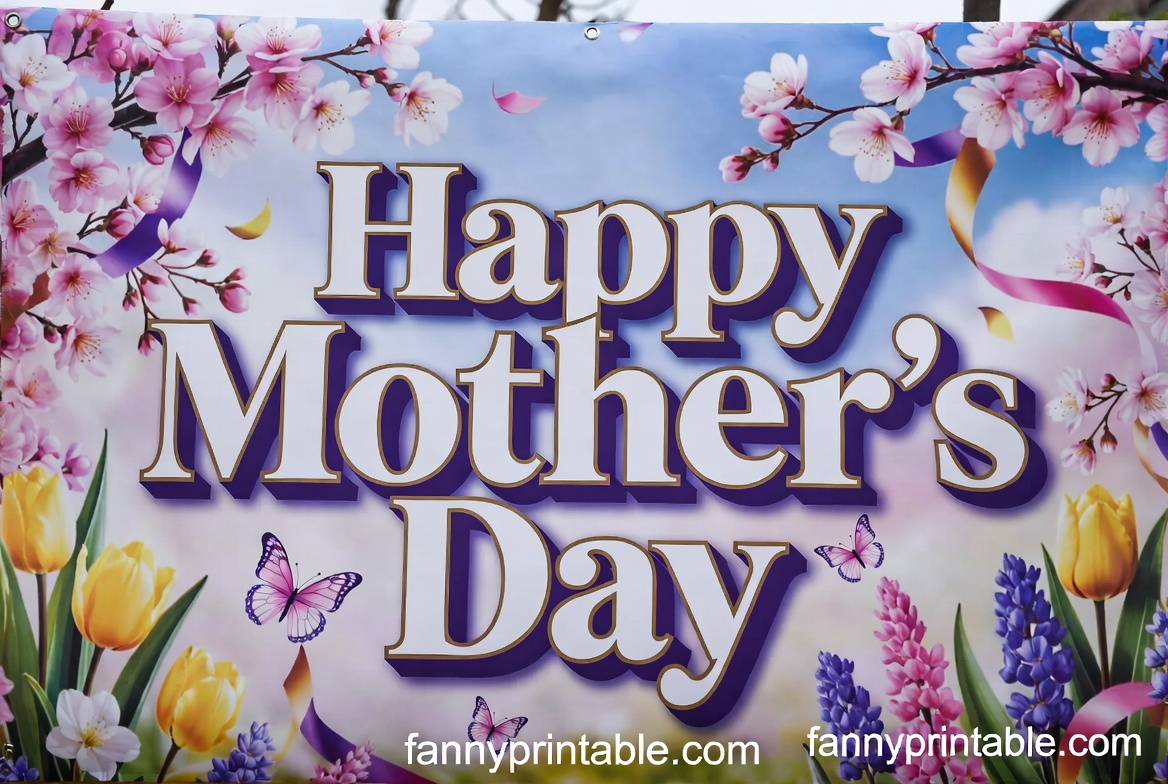 Happy Mother's Day Banner - Fanny Printable (2)