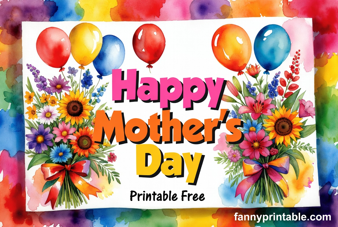Happy Mother's Day Banner Printable Free (4)