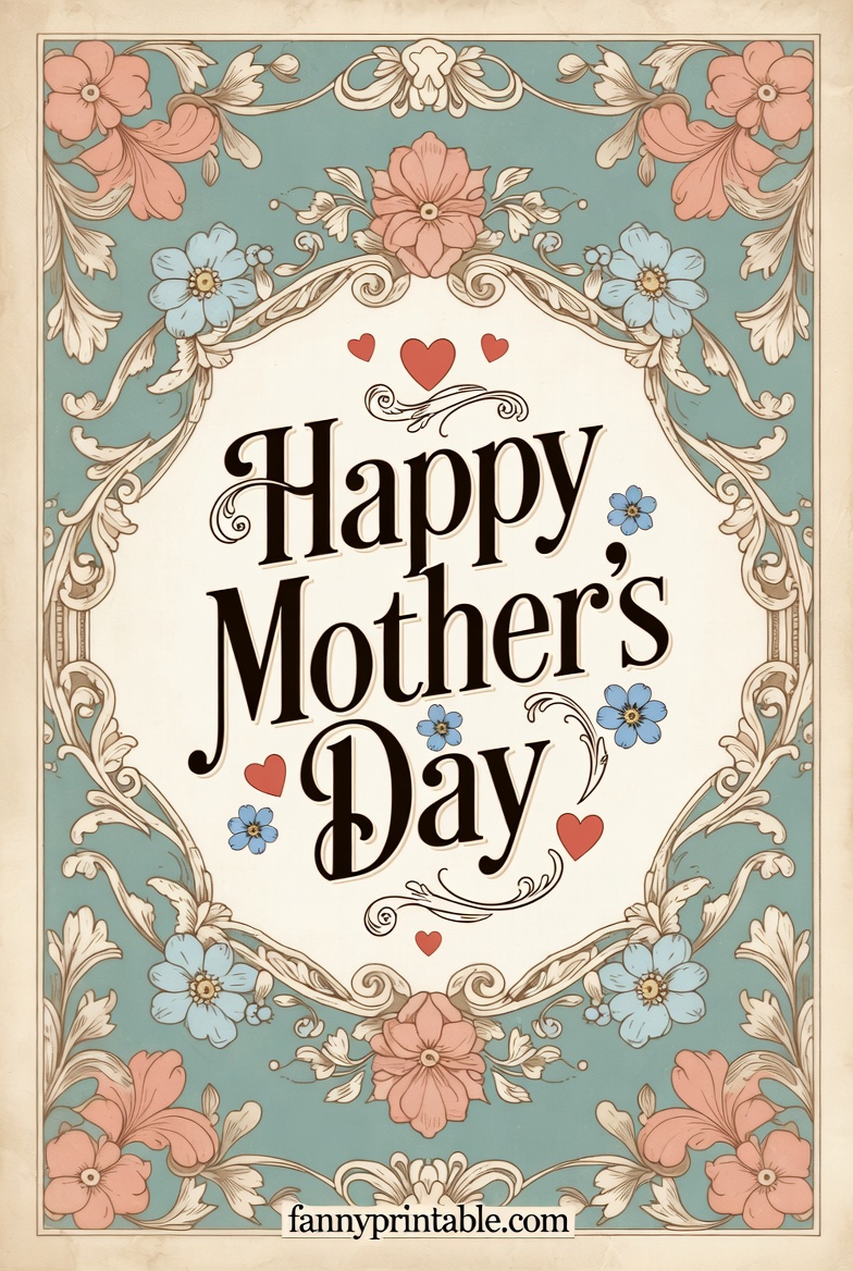 Happy Mother's Day Card Design - Fanny Printable (1)