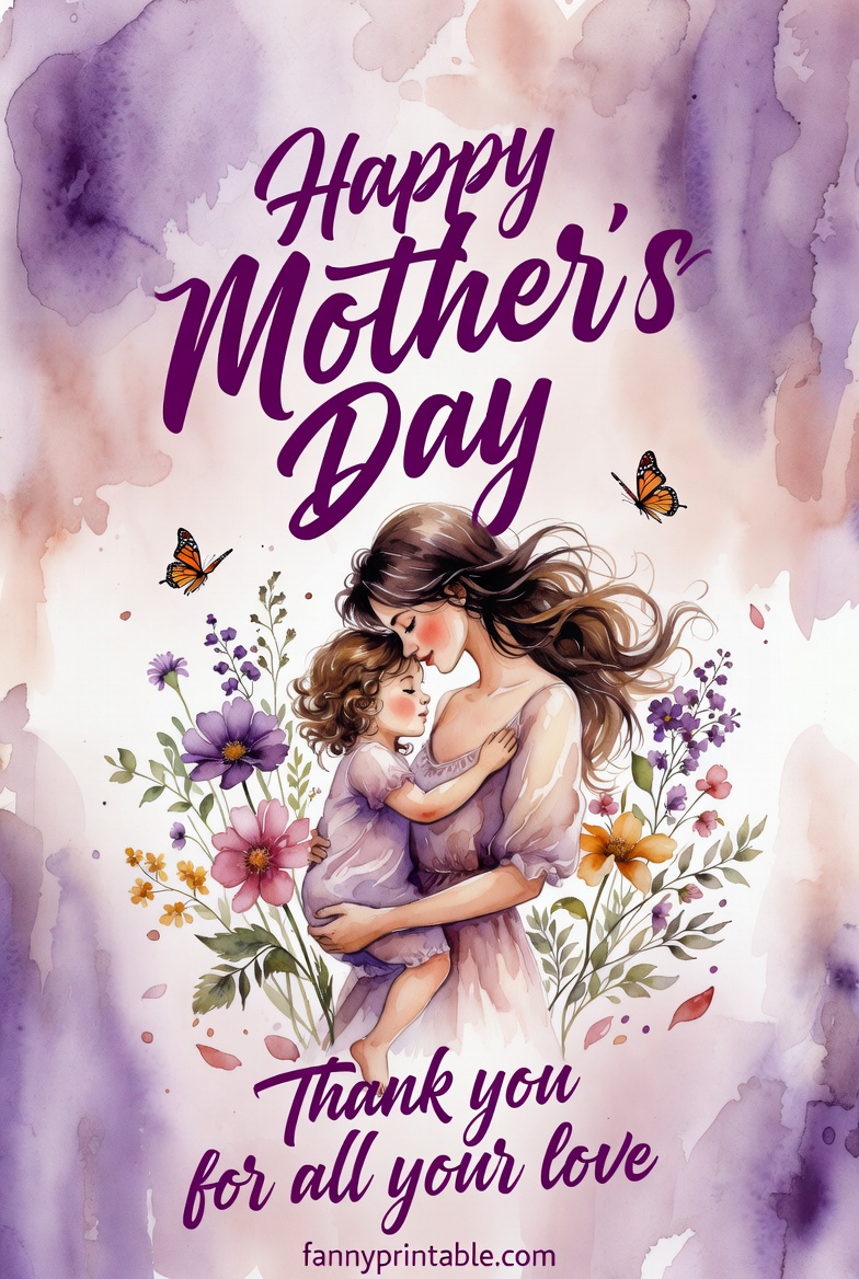 Happy Mother's Day Card Design - Fanny Printable (3)