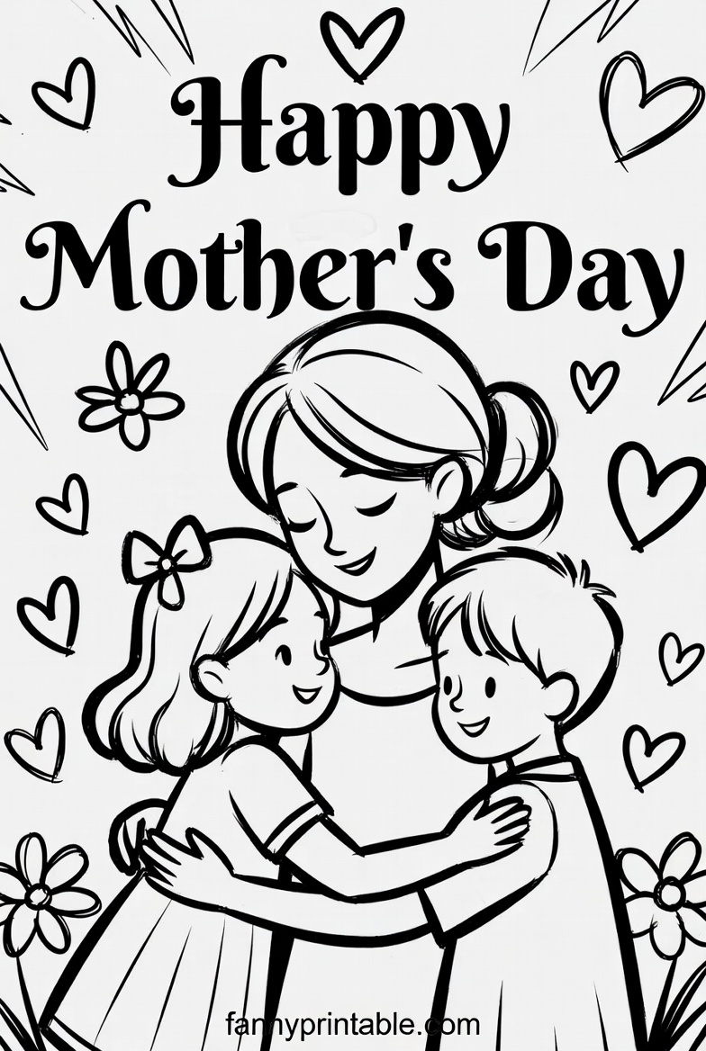 Happy Mother's Day Coloring Pages - Fanny Printable (2)