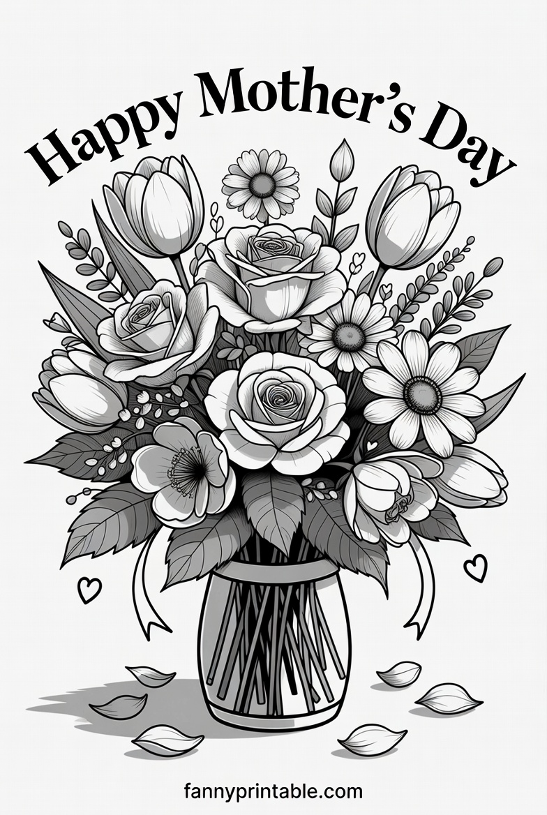 Happy Mother's Day Coloring Pages - Fanny Printable (3)