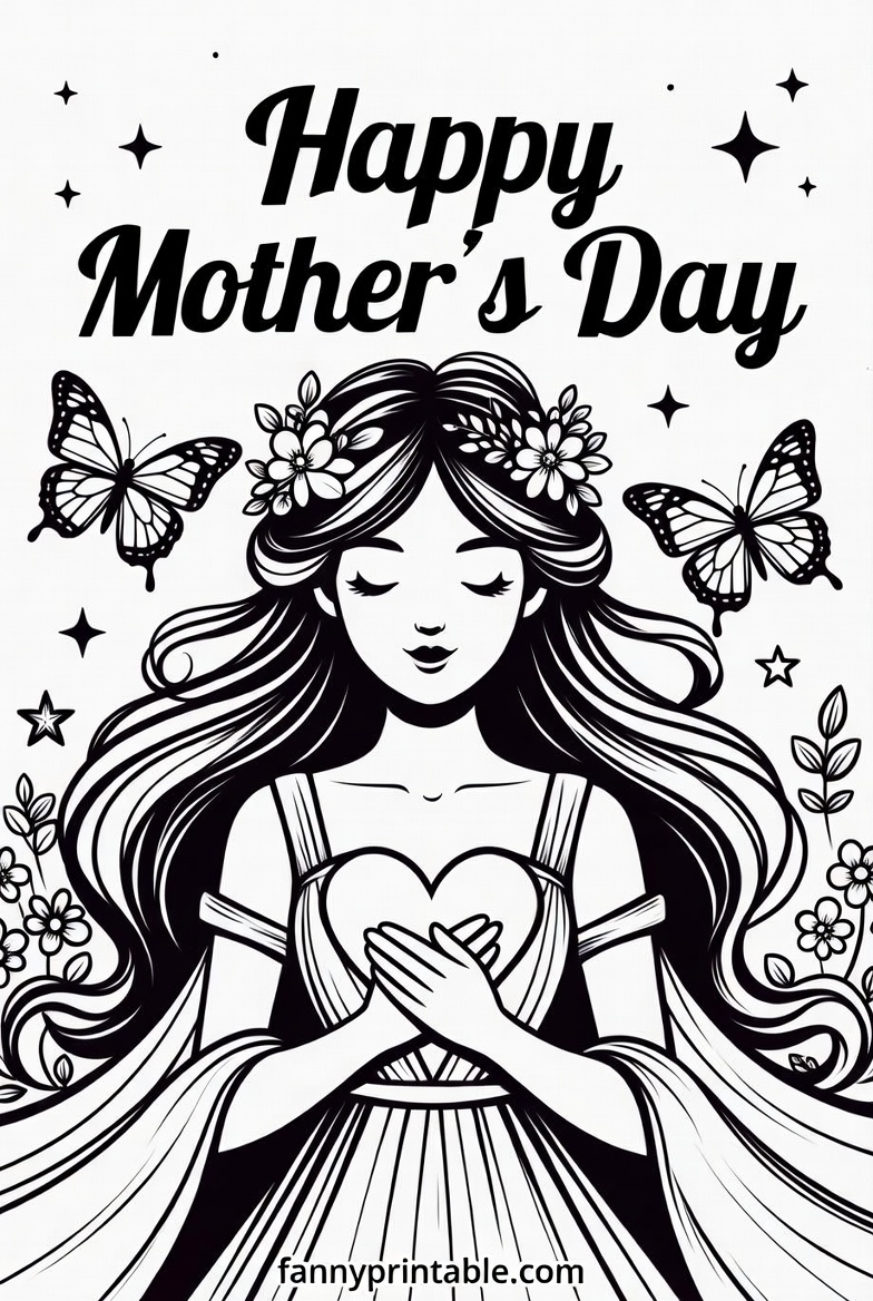 Happy Mother's Day Coloring Pages - Fanny Printable (4)