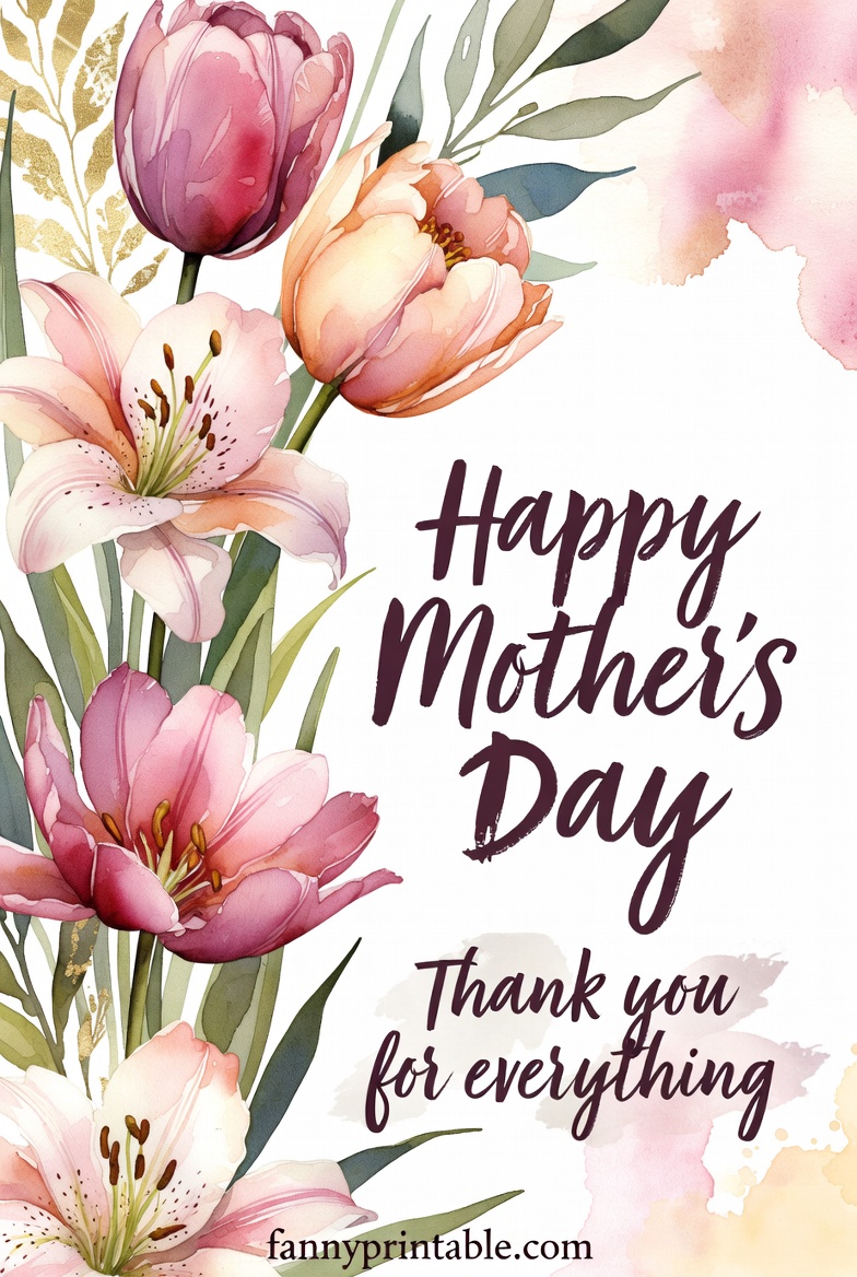 Happy Mother's Day Greeting Card - Fanny Printable (4)