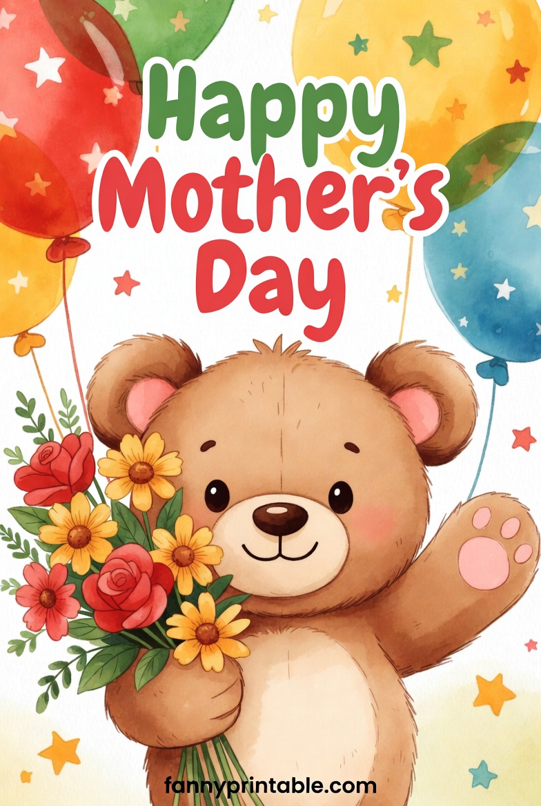 Happy Mother's Day Illustration - Fanny Printable (1)
