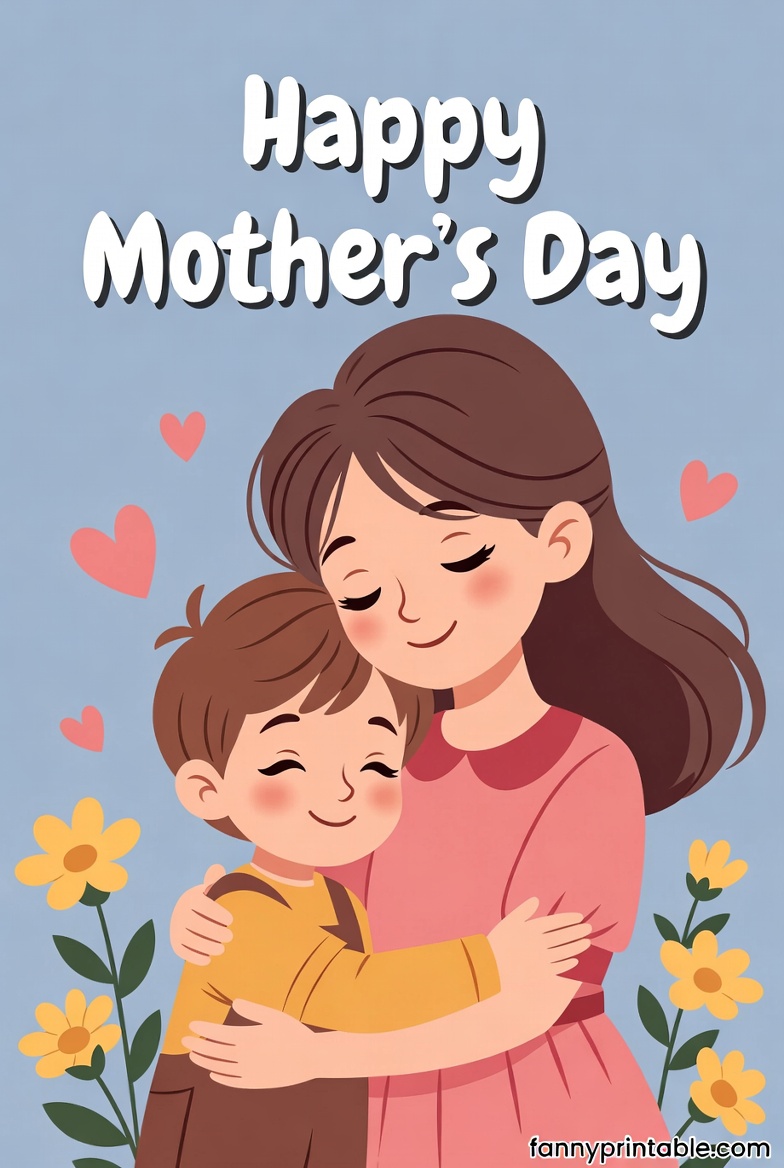 Happy Mother's Day Illustration - Fanny Printable (2)