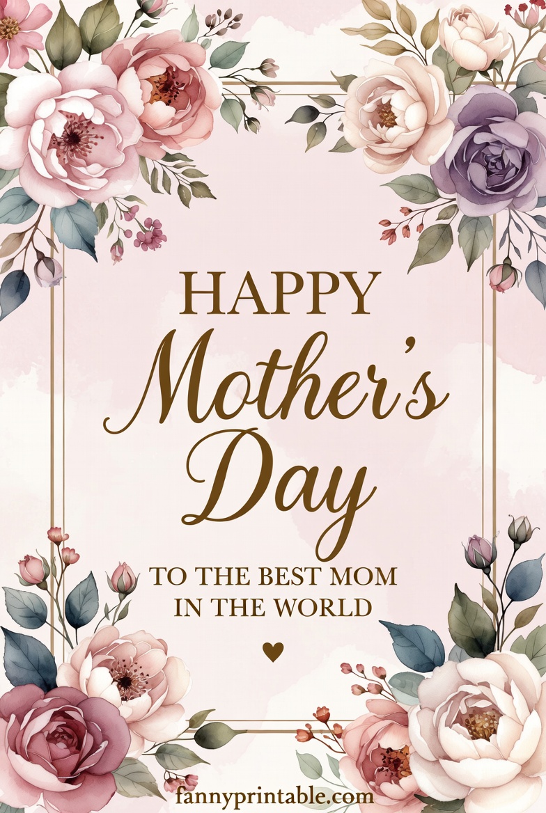 Happy Mother's Day Printable Card (1)