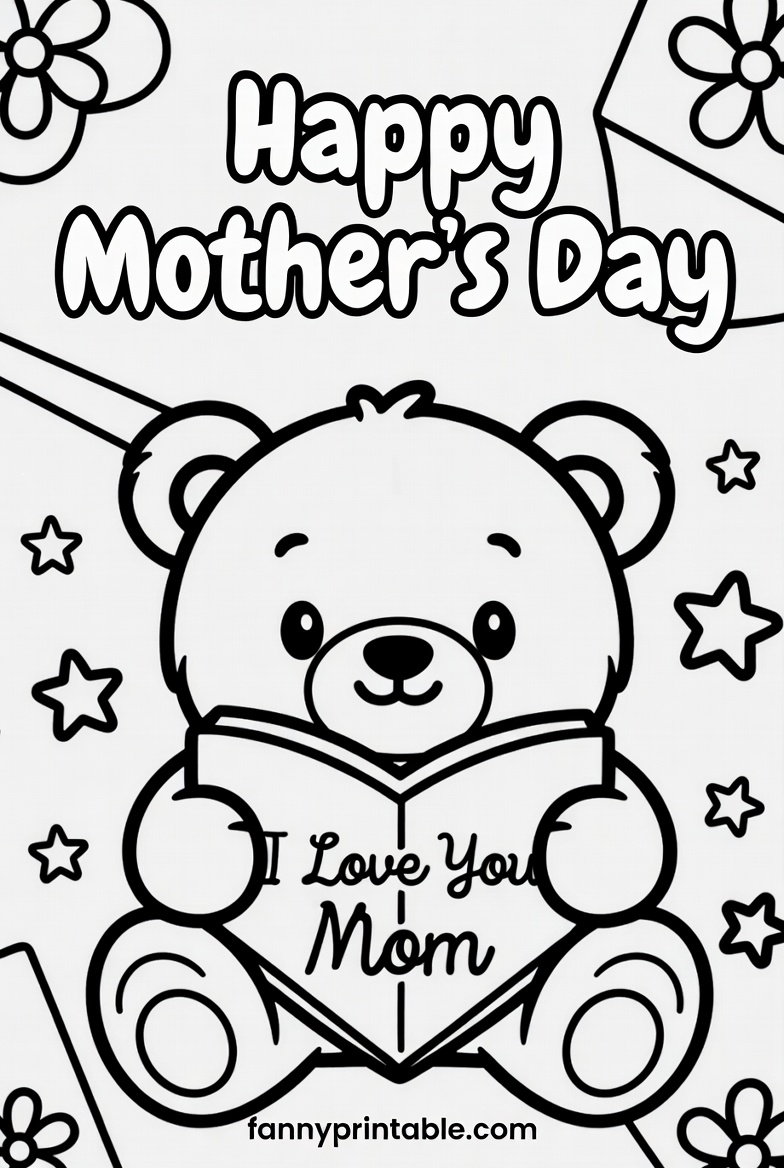 Happy Mother's Day Printable Coloring Pages (2)