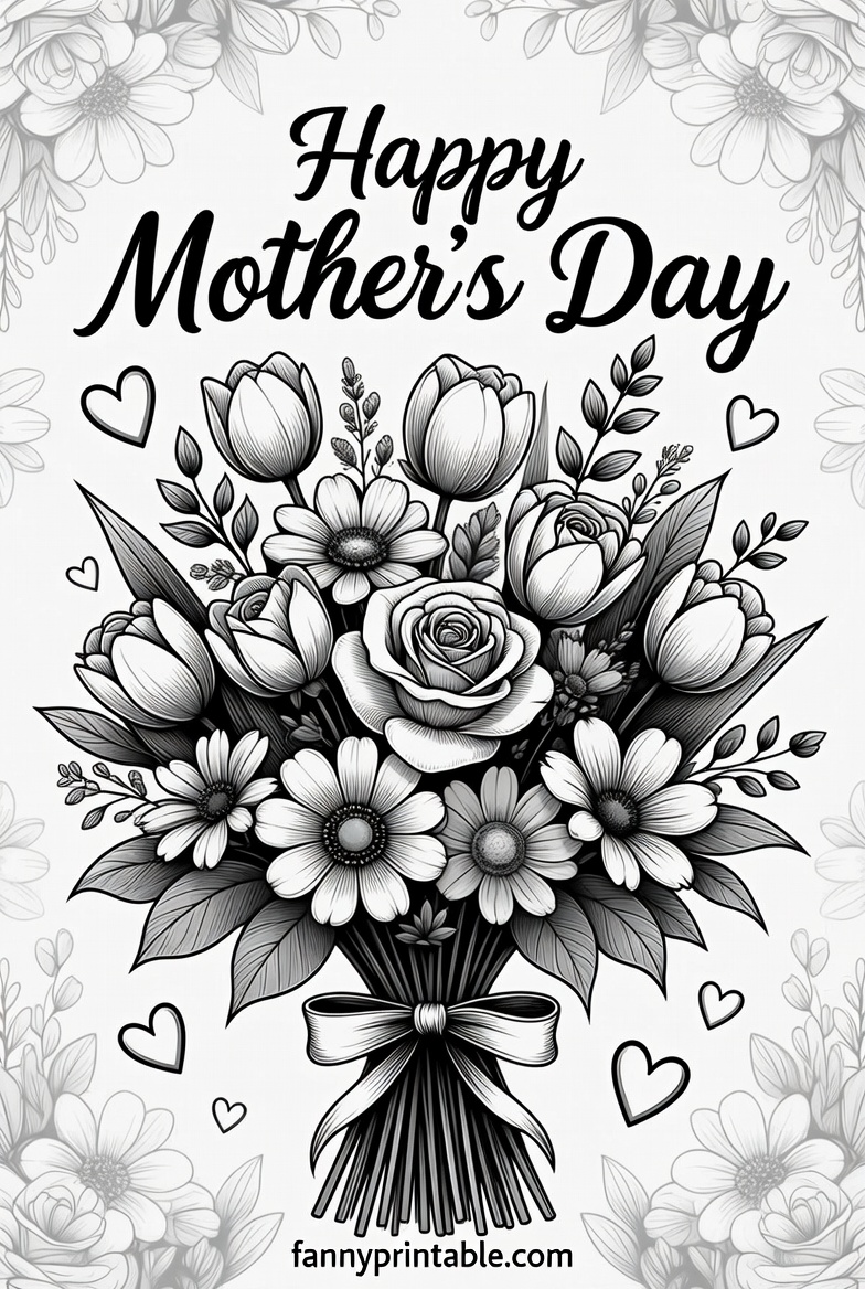 Happy Mother's Day Printable Coloring Pages (3)