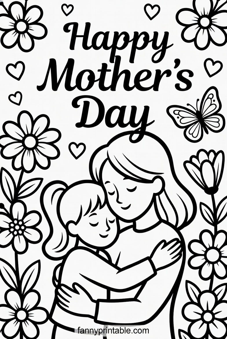Happy Mother's Day Printable Coloring Pages (4)