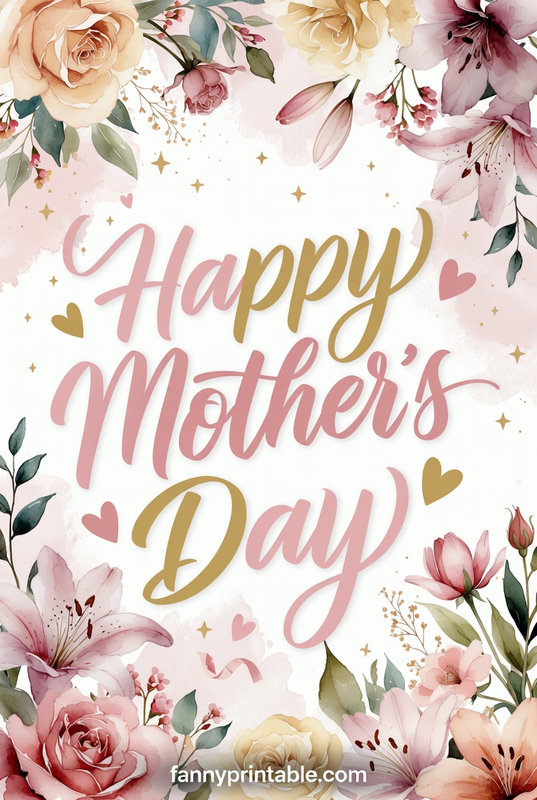 Happy Mother's Day Text - Fanny Printable (2)