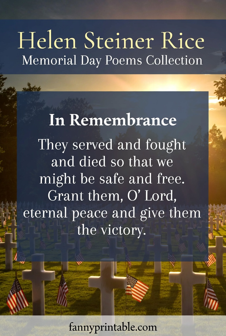 Helen Steiner Rice Memorial Day Poems Collection FannyPrintable (2)
