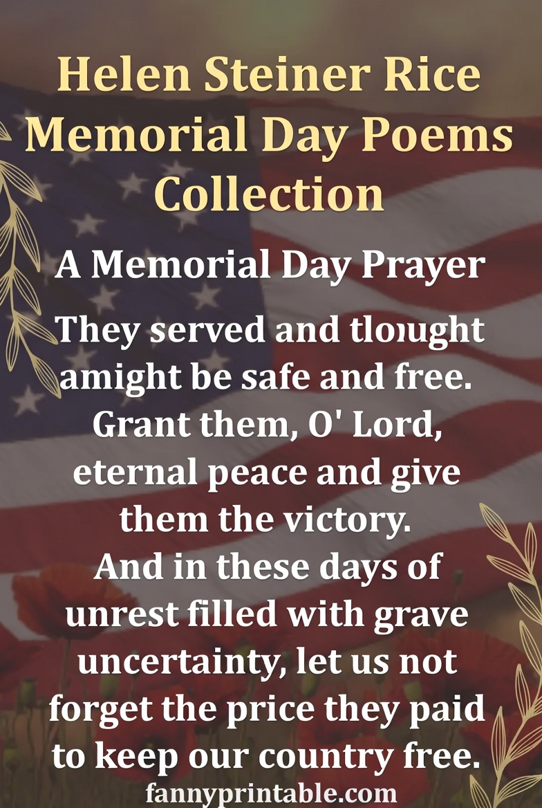 Helen Steiner Rice Memorial Day Poems Collection FannyPrintable (3)