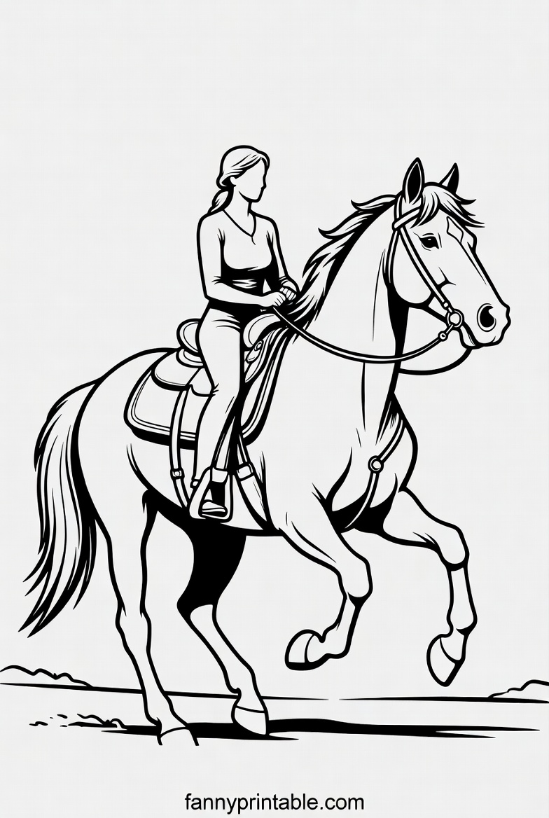 Horse Coloring Pages Printable - FannyPrintable.Com (2)