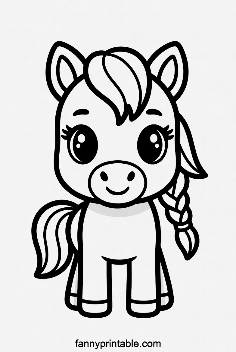 Horse Coloring Pages Printable - FannyPrintable.Com (3)