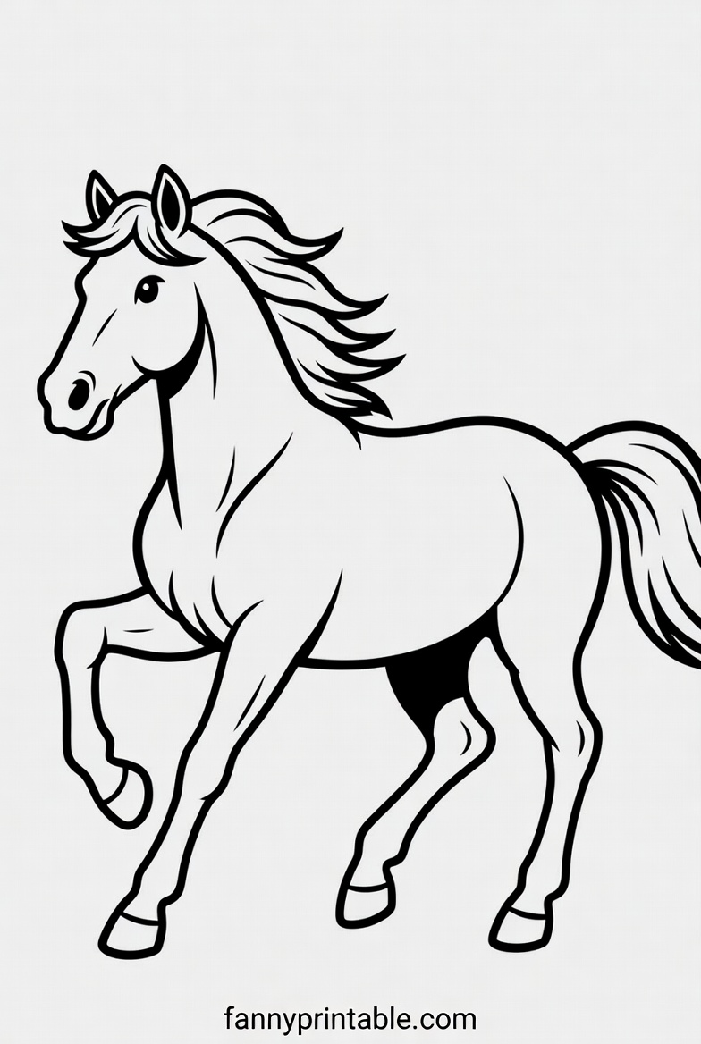 Horse Coloring Pages Printable - FannyPrintable.Com (5)