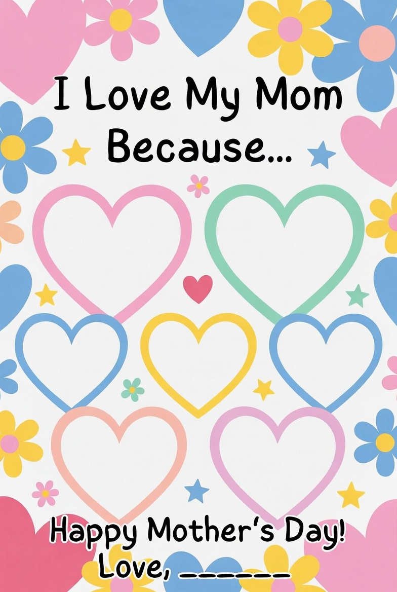 I Love My Mom Because Printable (1)