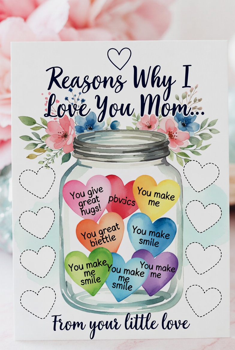 I Love My Mom Because Printable (3)