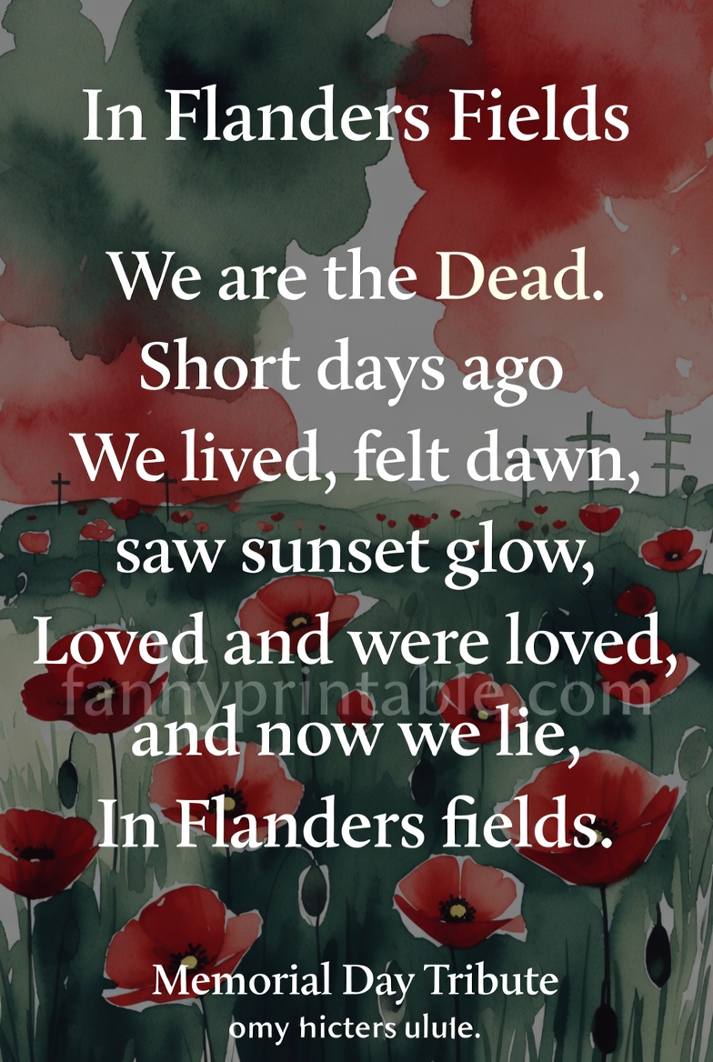 In Flanders Field Poem for Memorial Day Tribute FannyPrintable (4)