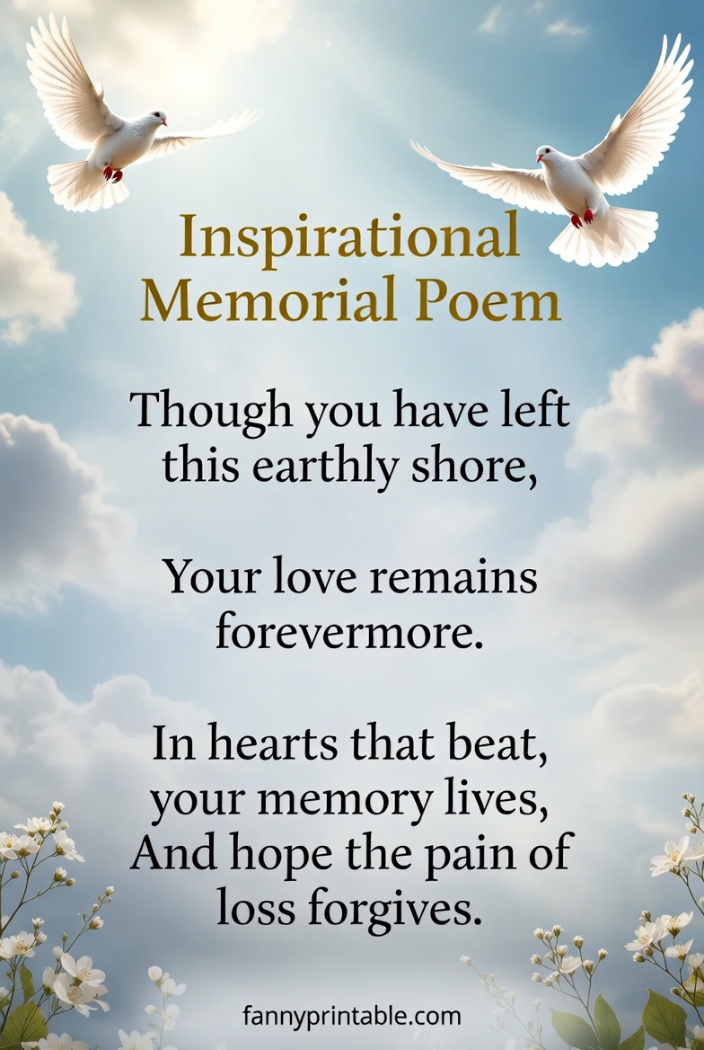 Inspirational Memorial Poems for Comfort and Hope FannyPrintable (1)