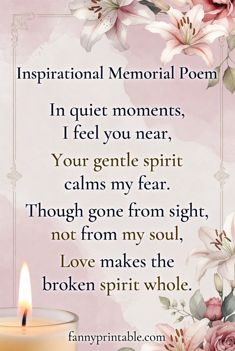 Inspirational Memorial Poems for Comfort and Hope FannyPrintable (3)